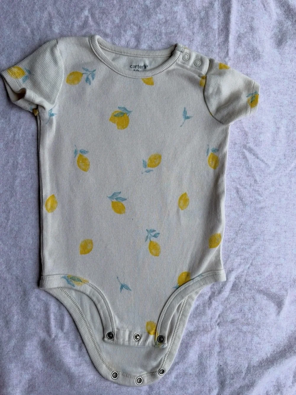 Carter's Girls Lemon Print and Coral One-Piece Bundle